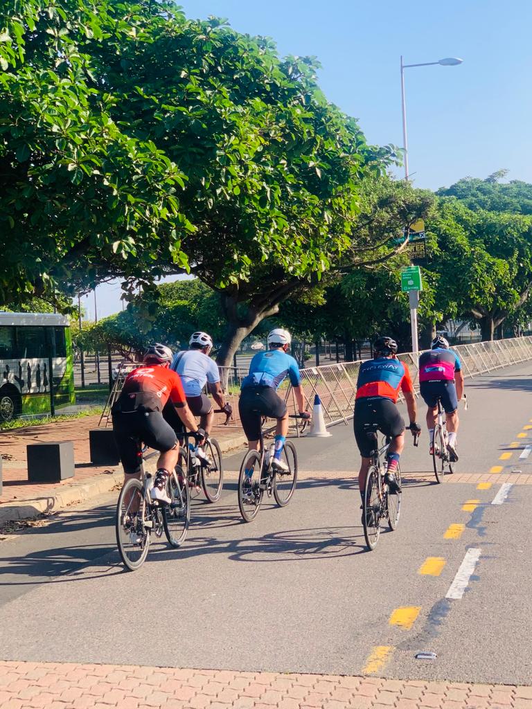 arriving in durban on cycle tour