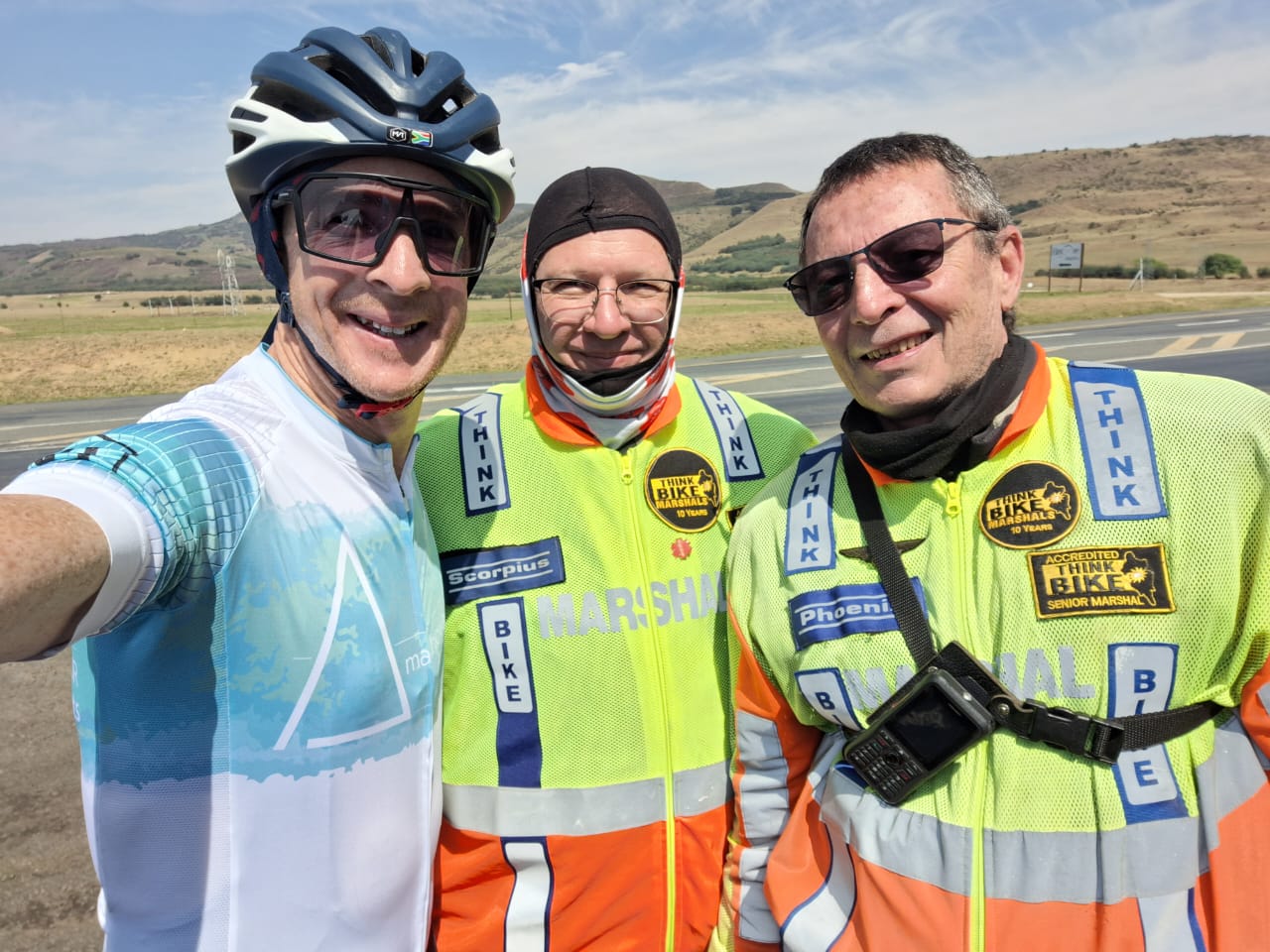 rider and think bike marshals